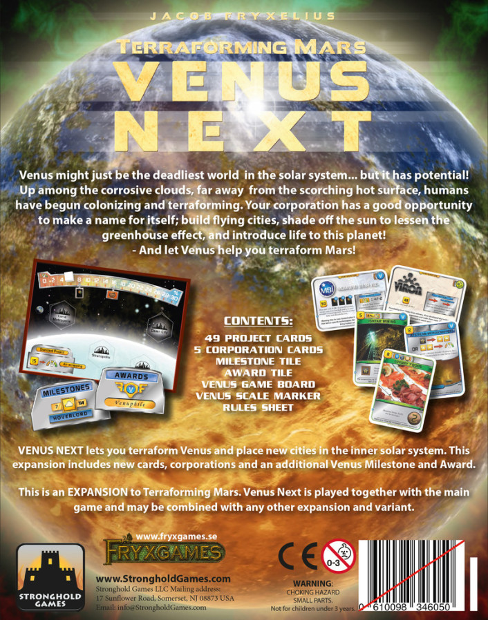 Terraforming Mars : Venus Next Expansion